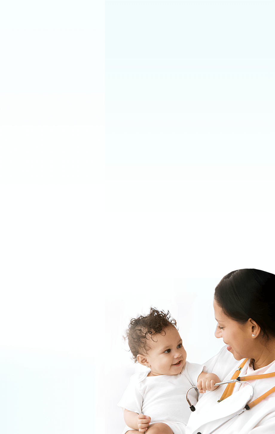 Doctor holding baby