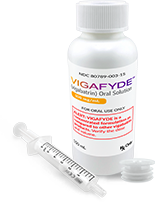 VIGAFYDE medicine bottle and syringe